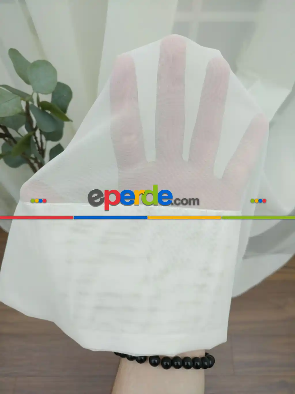Ekru Tergal Düz Tül (geniş En:280cm) Etek Katlamalı- Ekru