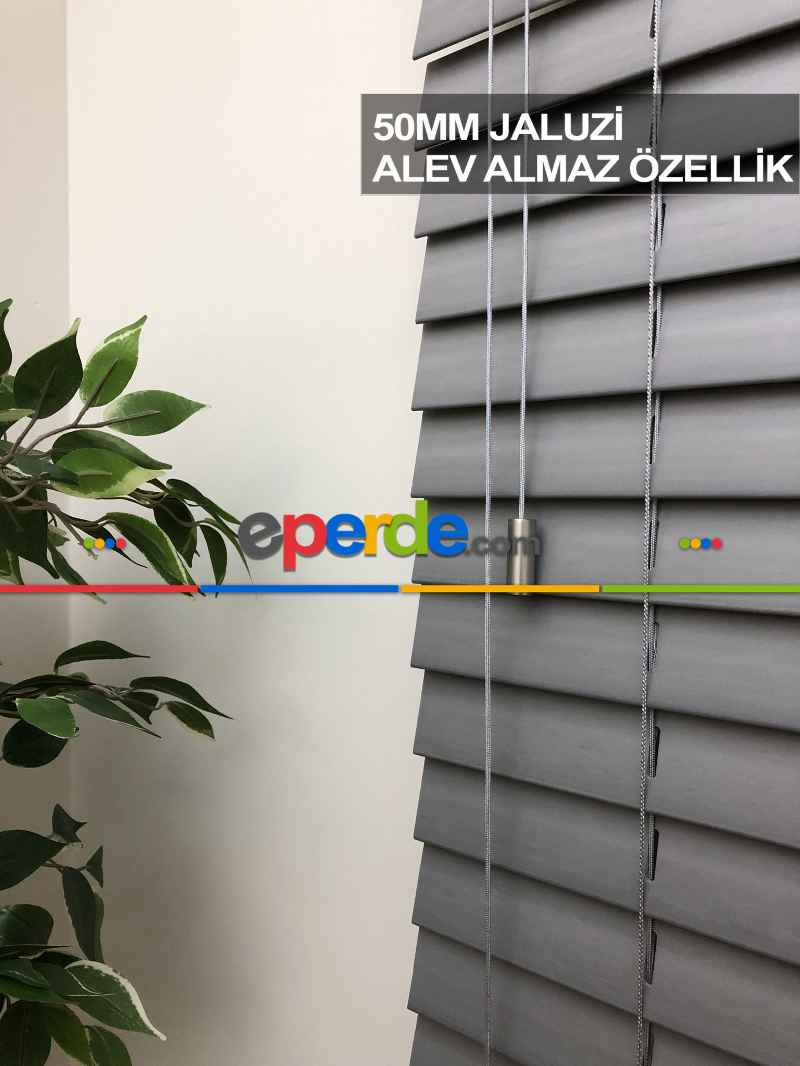 Mutfak Ahşap Jaluzi Perde- Gri Açık