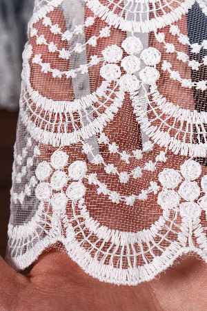 Balık Ağı Brode İşlemeli Tül Perde