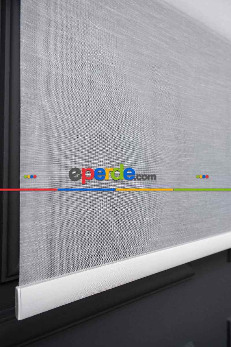 Foldet Keten Tül Ekru