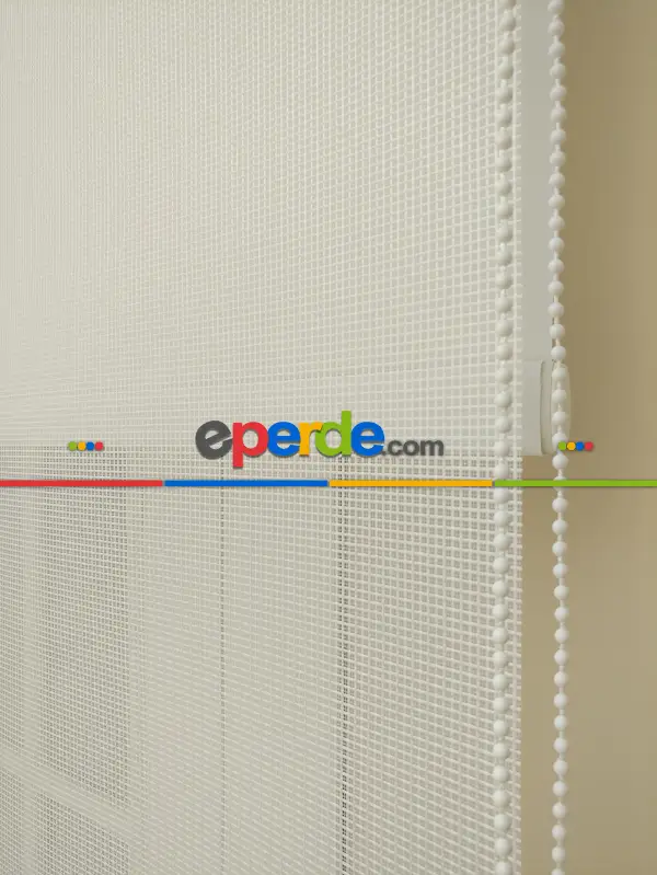 Salon - Tül Stor Wicker - Çiftli Sistem Tül Stor Perde