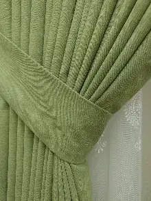 Su Yeşili Düz Sade Fon Perde ( Dökümlü Fon )- Su Yeşili