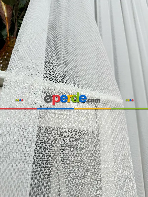 Mutfak Brillant Tül Perde, Premium Seri, Kurşunlu Tül