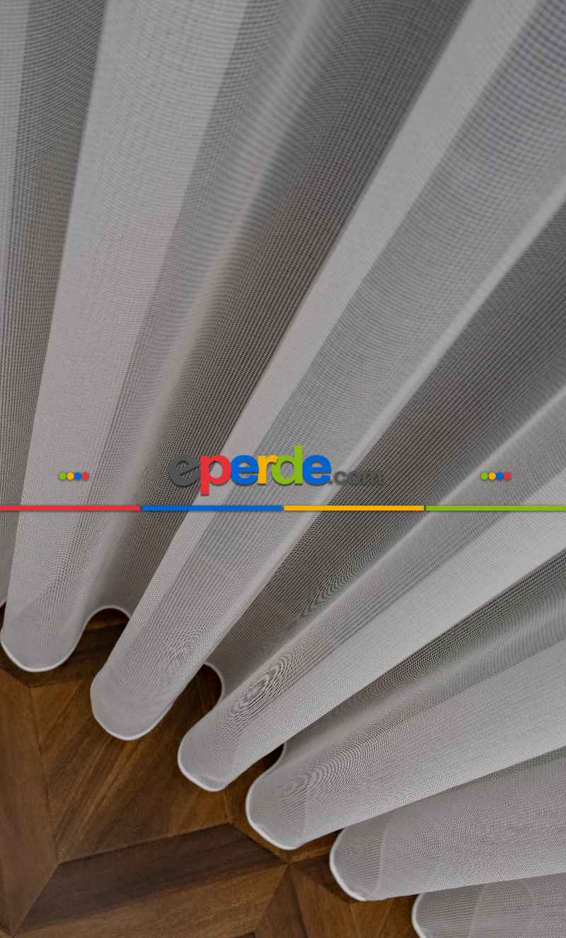 Salon Tül - Krem Renkli Kedi Tırmalamalarına Dayanaklı Tül Perde