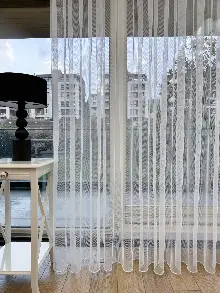 Ekru Grek Düz Tül Perde, Ütü İstemeyen Tül