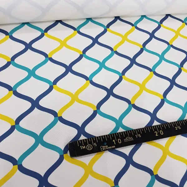 Genç Odası - Geometrik Desenli Fon Perde Evm352-7 _g - Kumaşı Kalındır Duck Bezi Değildir.- Mavi-Gri-Füme-Antrasit-Sarı-Beyaz-Turkuaz-Çok Renkli