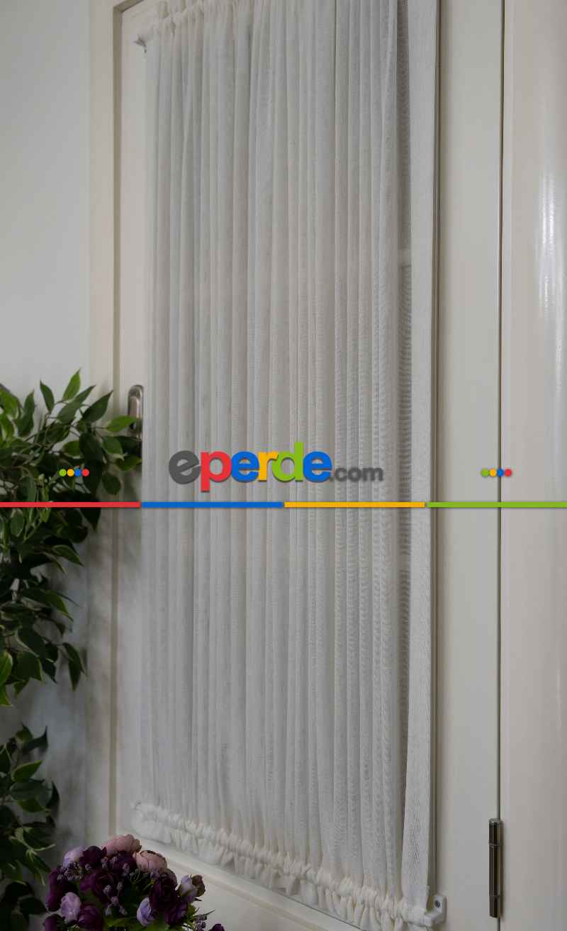 Briz Perde - Keten Tül Ütü İstemez Dökümlü Tül