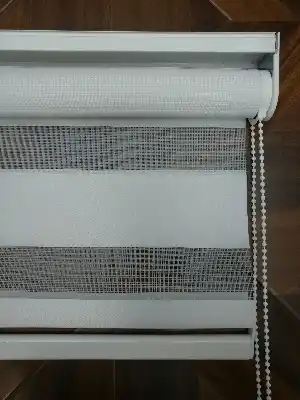 Mutfak- Perle Home Düz Zebra Perde Beyaz