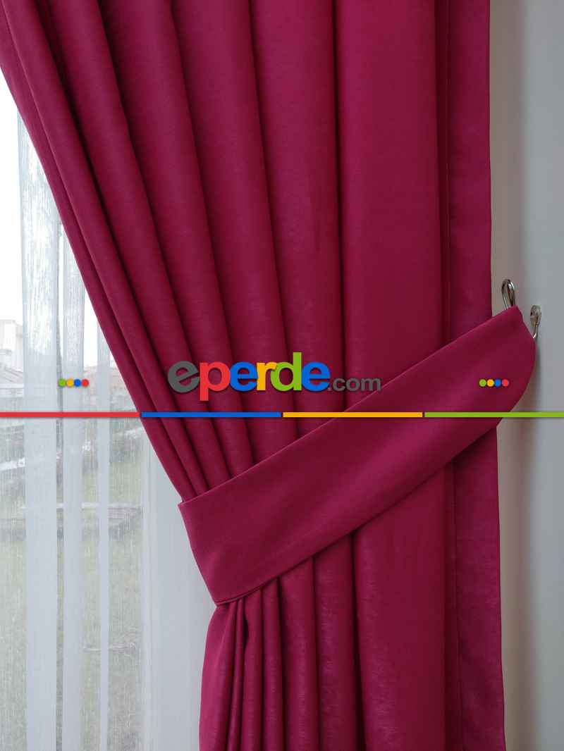 Soft Fuşya Fon Perde (180)- Fuşya