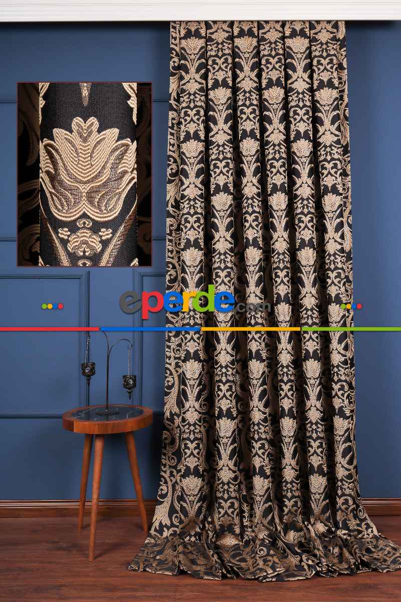 Salon Fon Perde - Divan Jakar Dokuma Fon Perde