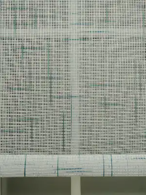 Keten Tül Stor Wicker - Çiftli Sistem Tül Stor Perde (wicker)- Petrol Mavisi-turkuaz Yeşili Ara Renk