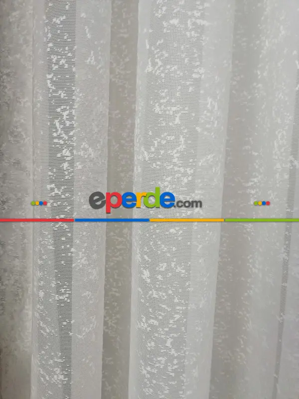 Serpme Spor Desenli Fransız Danteli Örme Tül - 2 Renk Seçeneği ( Ekru/ Krem)