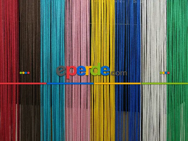 Kırmızı Rengi İp Perde İnce Zincir Serisi- Kırmızı