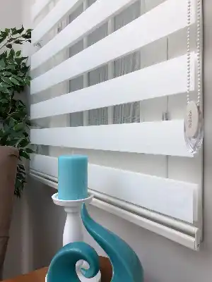 Yüksek Kalite Düz Zebra Perde - Ekru Renk- Ekru