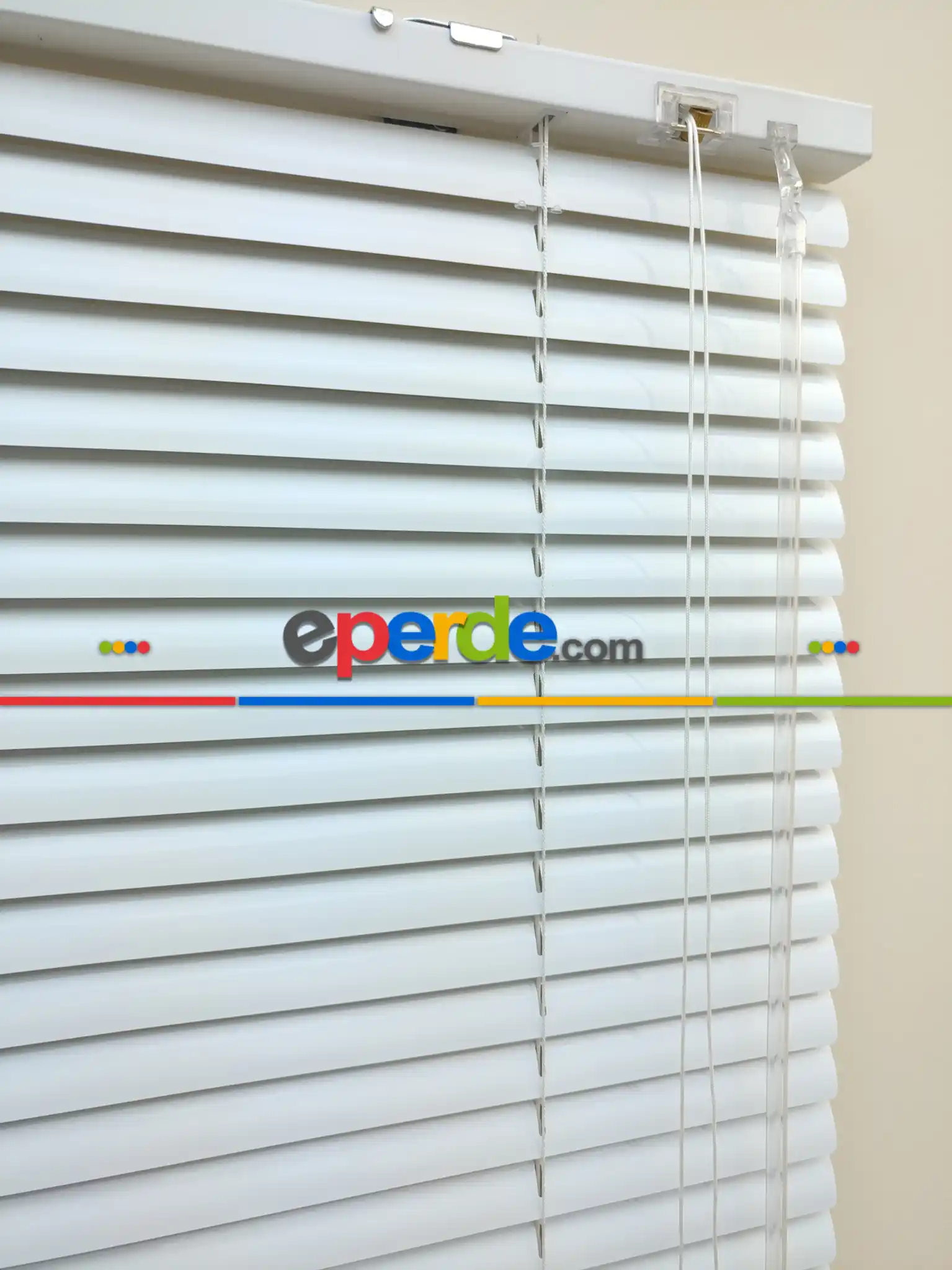 Beyaz - Alüminyum Jaluzi Perde - 25mm Kalınlığında- Beyaz