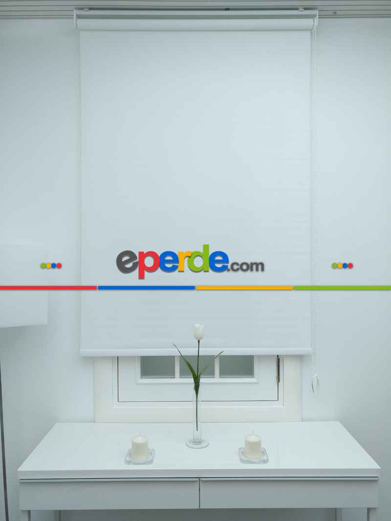 Mutfak Stor - Yıkanabilir Pvc Mat Stor Perde - Beyaz 1. Kalite- Beyaz