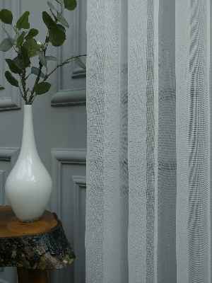 Düz Buzlu Zemin Tül - Ütü İstemez- Ekru