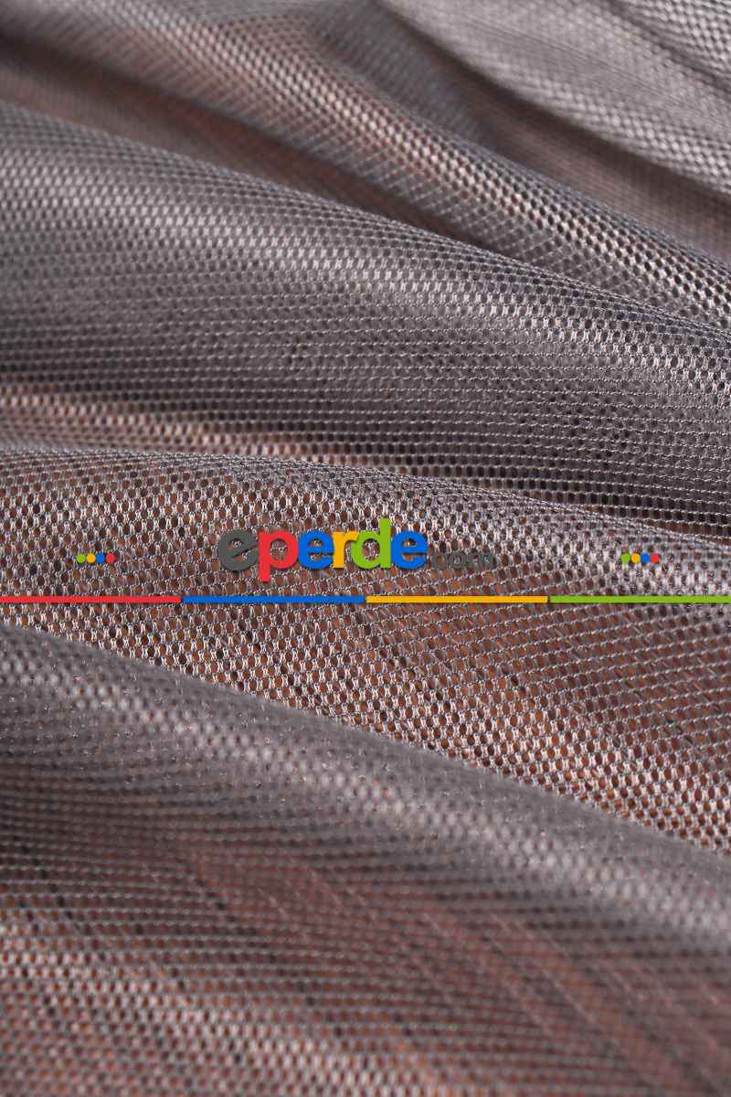 Antrasit Grek Tül Perde Petek Zemin