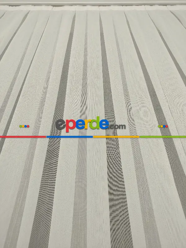 Hafif Keten Armür Tül Ekru Renk Kırık Beyaz- Ekru - Kurşunlu Tül