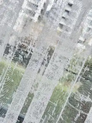 Desenli Fransız Dantel Örme Tül Perde, Desenli Ütü İstemeyen Tül