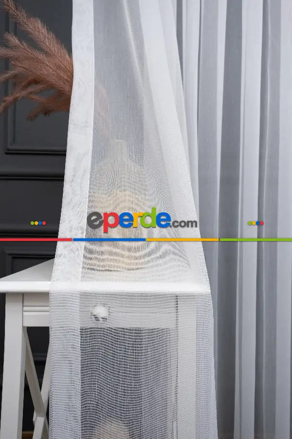 Bambu Düz Tül - Kurşunlu Tül