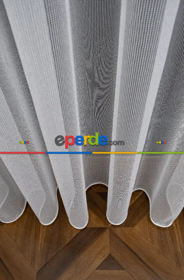 Zincir Çelik Dökümlü Tül Perde - İtinalı Dikiş - S Pile - Kurşunlu Tül
