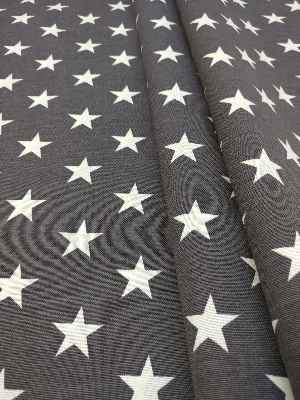 Yıldız Desenli Fon Perdekoyu Siyah Leke Tutmaz )- Siyah