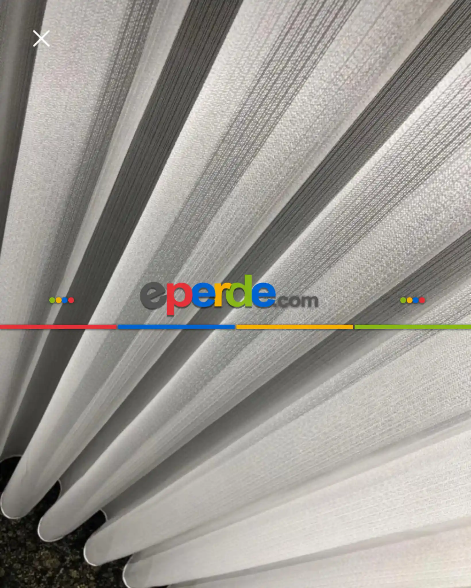 Salon - Brillant Düz İpek Pırlanta Lüx Tül Perde