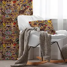 Çiçekli Fon Perde Evim 601 Kumaşı Kalındır Duck Bezi Değildir