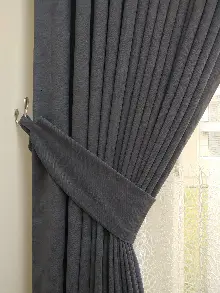 Koyu Gri Düz Fon Perde ( Dökümlü Fon )- Gri Koyu