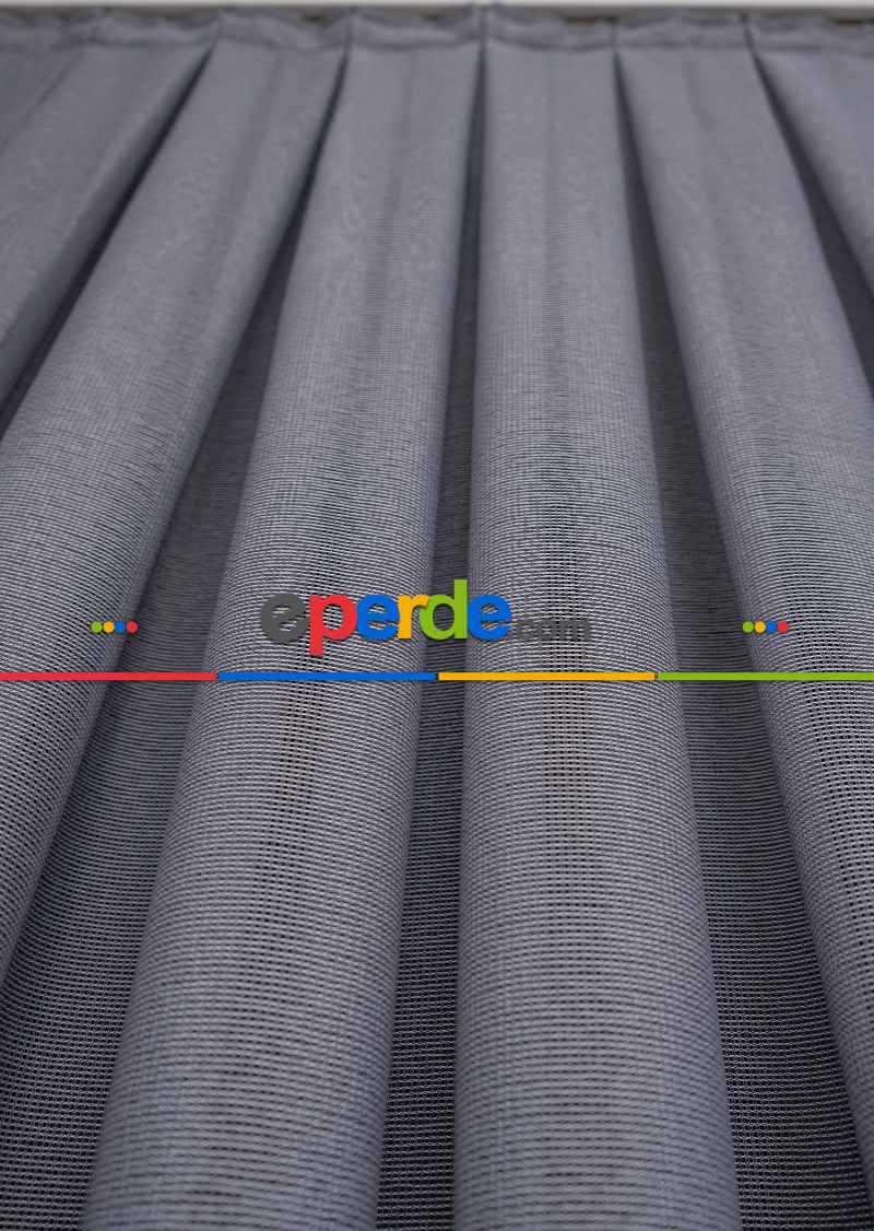 Antrasit Renkli Kedi Tırmalamalarına Dayanaklı Tül Perde