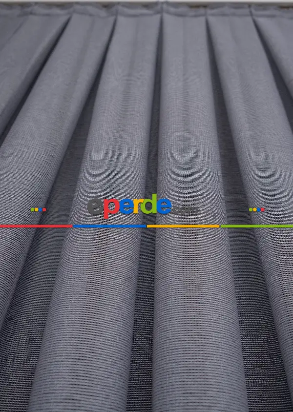 Yatak Odası - Antrasit Renkli Kedi Tırmalamalarına Dayanaklı Tül Perde