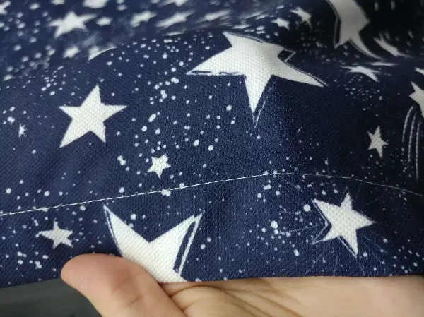 Lacivert Yıldız Desenli Fon Perde Evm639 Kumaşı Kalındır Duck Bezi Değildir- Lacivert-Beyaz