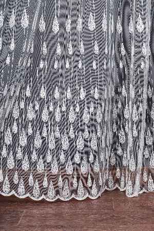 Damlacık Desenli Brode İşlemeli Tül Perde