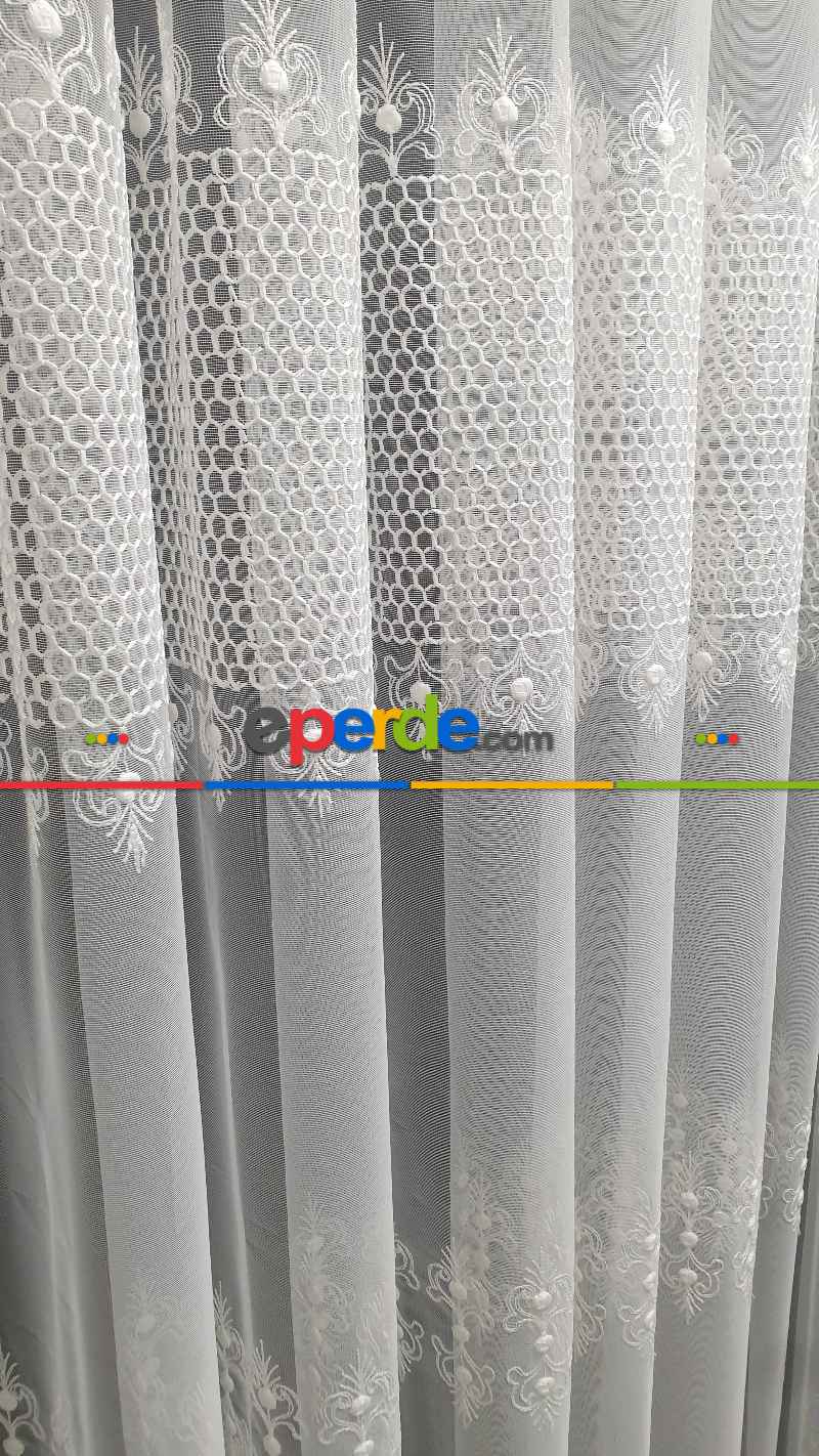 Yatak Odası - Bambu Petek İşleme Ütü İstemez Kırışmaz Tül