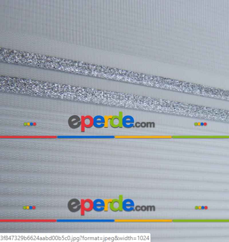 Mutfak - Zebra Mikro Pilise Gri Simli- Beyaz-gümüş Simli