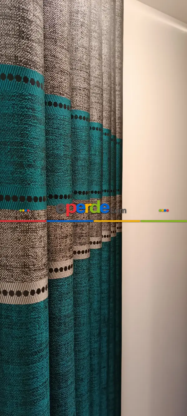 Modern Desenli Fon Perde 50cm X 1cm 