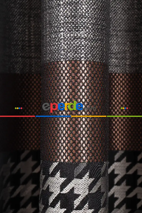 Yatak Odası - Carla Gri - Siyah Pano Fon Perde