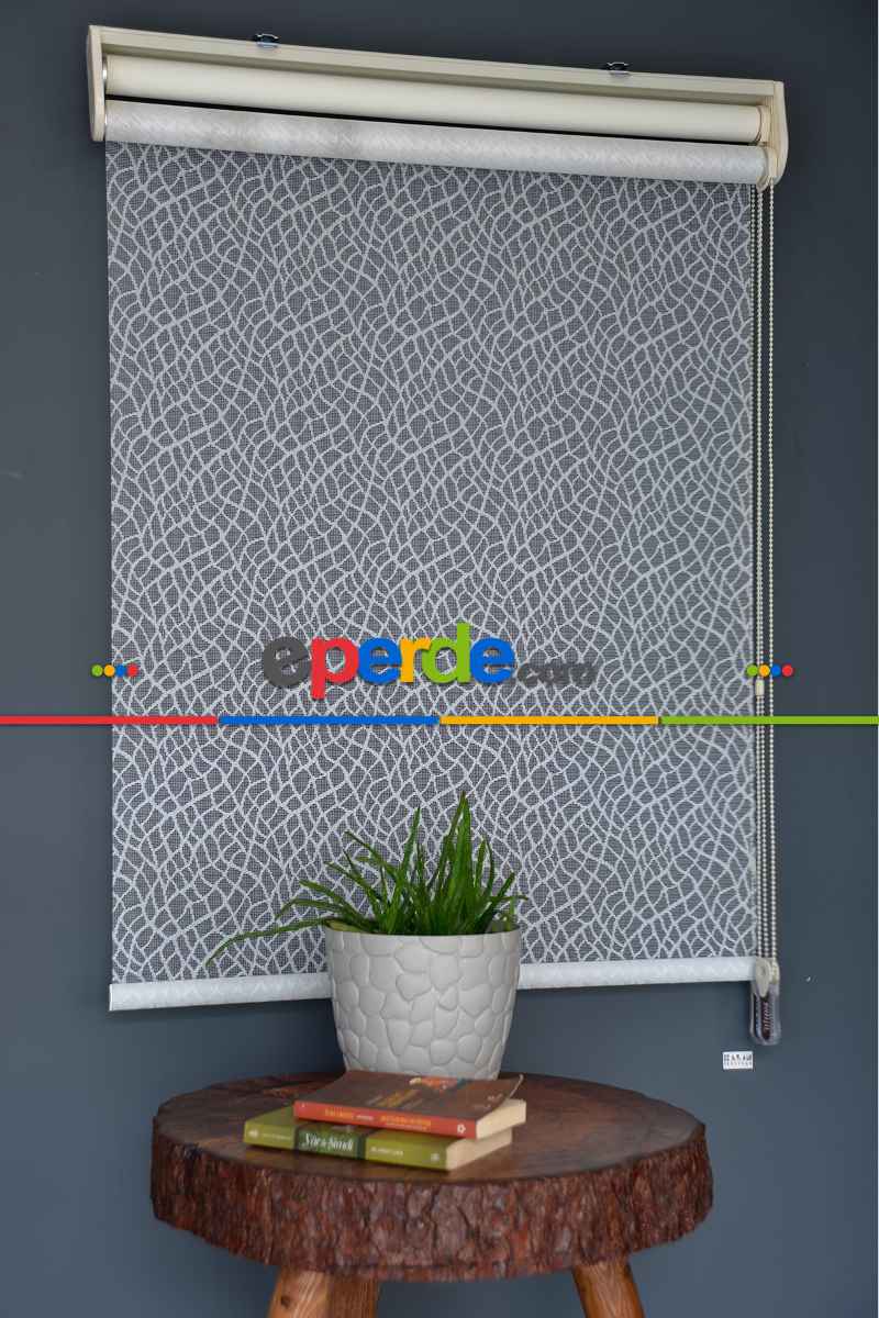 Halim Perdesan Dacuz-93 Beyaz Renk Etekli Veya Eteksiz Çift Mekanizmalı Tül Stor Perde