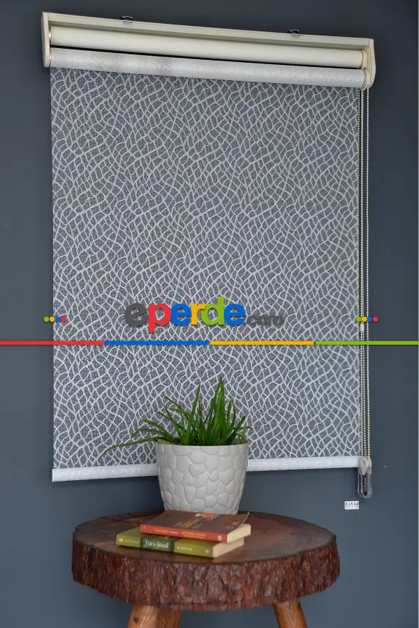 Halim Perdesan Dacuz-93 Beyaz Renk Etekli Veya Eteksiz Çift Mekanizmalı Tül Stor Perde