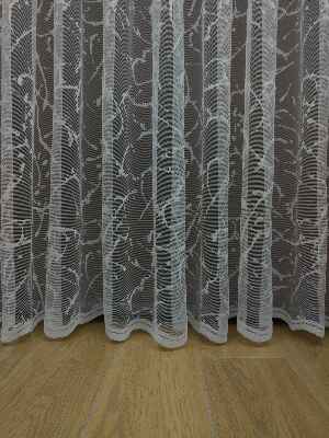 Spor Desen Fransız Dantel Tül Perde & Kruvaze Perde- Ekru