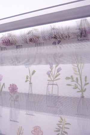 Mutfak Zebra Perde Desenli- Lila Açık Lila