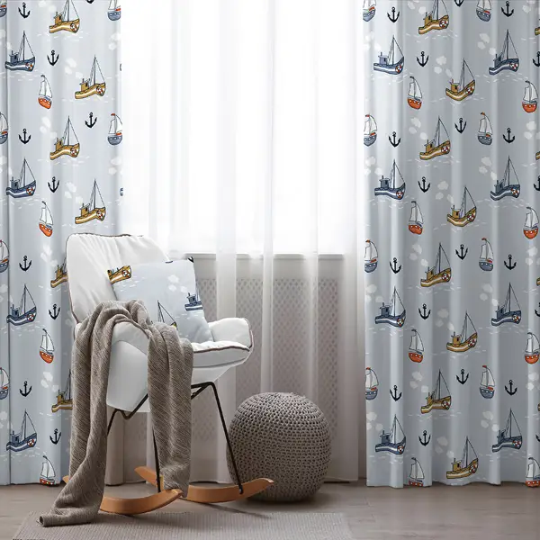 Çocuk Odası Fon Perde Evim 2046-1 Kumaşı Kalındır Duck Bezi Değildir