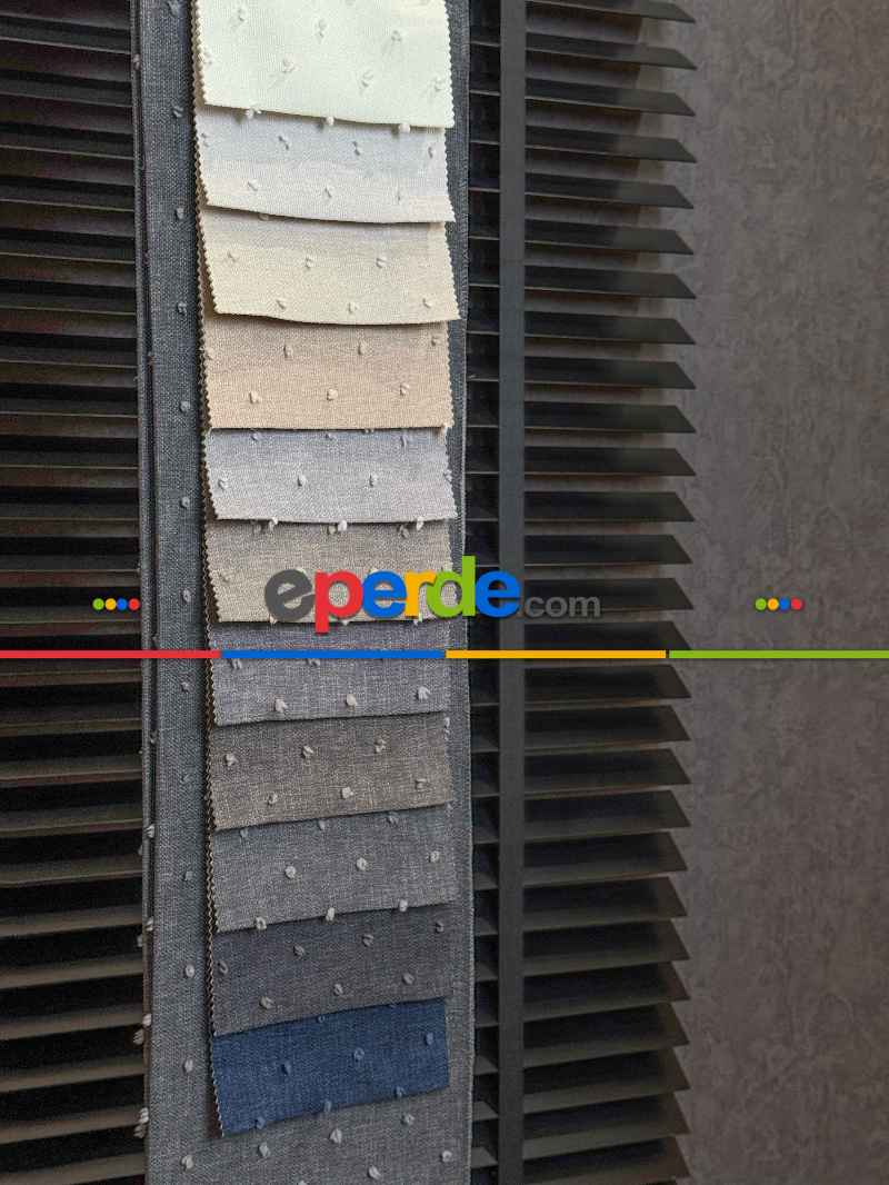 Yatak Odası - 11 Farklı Renk Ponponlu Keten Fon Perde