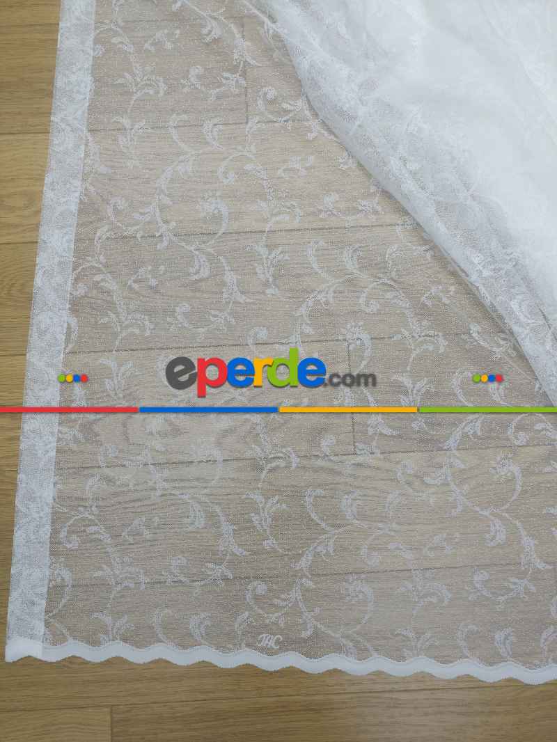 Yatak Odası - ( Orjinal ) Taç Salon Fransız Dantel Sarmaşık Tül Perde 