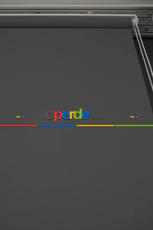 Salon Stor - Koyu Gri Renk Lazer Kesim Mat Stor Perde (ister Düz - İster Lazer Kesimli Satın Alın)