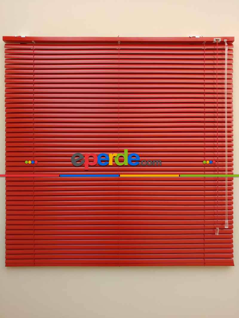 Mutfak Kırmızı - Alüminyum Jaluzi Perde - 25mm Kalınlığında- Kırmızı