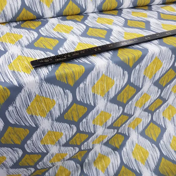 Salon Fon - Geometrik Desenli Fon Perde K332 Kumaşı Kalındır Duck Bezi Değildir-  Çok Renkli 3