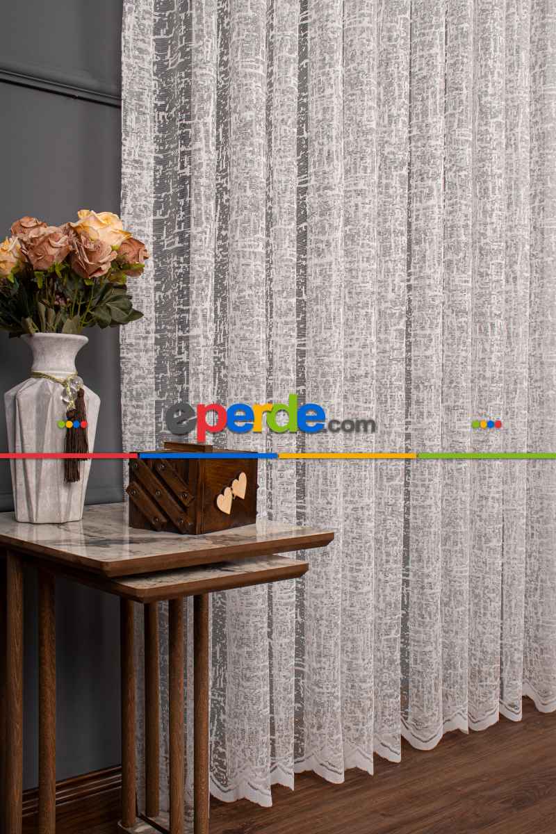 Mutfak Şantuk Desen Örme Tül Perde 1159