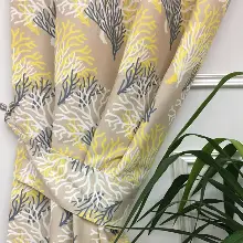 Mutfak Perdesi Kanat Fon Perde Desenli- Beyaz